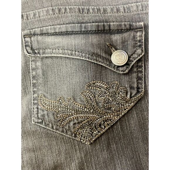 Three 3 Clothing Co Gray Bootcut Stretch Jeans Women’s Size 10 Mid Rise - Picture 8 of 11